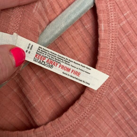 Intimately Free People Pink Ribbed Secret Sides Sleeveless Bodysuit - Picture 8 of 8